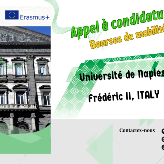 Appel à candidature pour bourses de mobilité Erasmus+ (KA 171) à l’Université Degli Studi di Napoli Federico II Italie